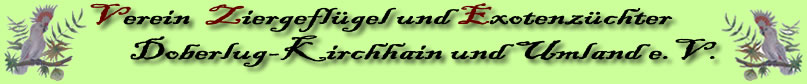 Banner des Vereins Ziergeflügel und Exotenzüchter Doberlug-Kirchhain und Umland e.V.